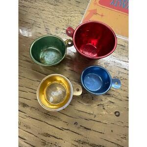Vintage HTF Colored Aluminum Measuring Cups